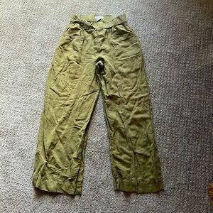 Madewell Women’s Linen Blend Pant (Olive)